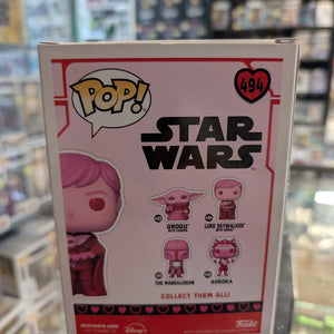 Star Wars Luke Skywalker With Grogu #494 Pop Vinyl Valentines FRENLY BRICKS - Open 7 Days