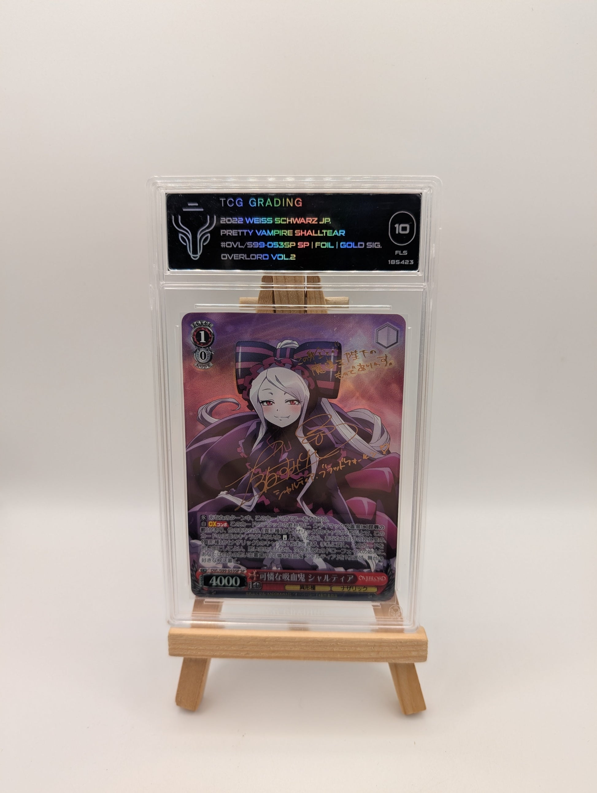 TCG 10 Weiss Schwarz JPN Overlord Vol.2 OVL/S99-053SP SP FOIL SIGNED Shalltear FRENLY BRICKS - Open 7 Days