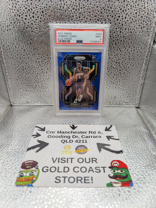 2021 Prizm Herbert Jones #329 Blue Prizm PSA 9 /199 FRENLY BRICKS - Open 7 Days