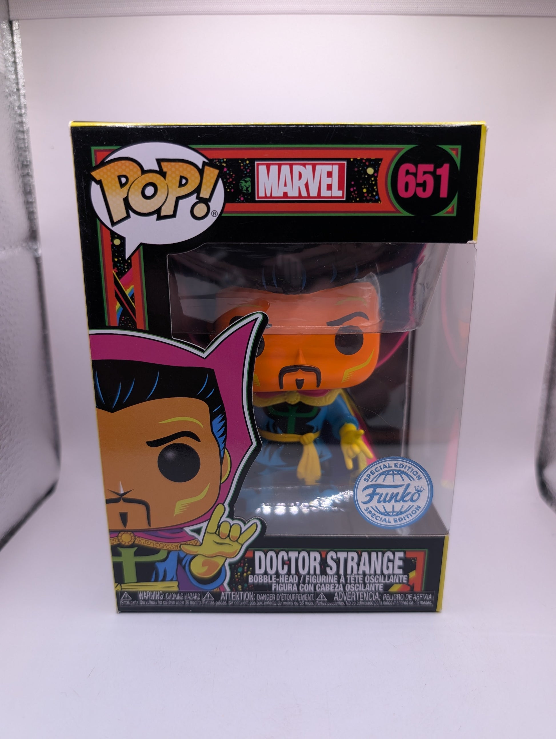 Doctor Strange (Blacklight) #651 - Marvel - Funko Pop Vinyl - Special Edition FRENLY BRICKS - Open 7 Days
