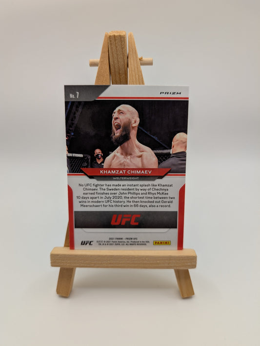 2021 Panini Prizm UFC - Khamzat Chimaev #7 Silver Prizm (RC) FRENLY BRICKS - Open 7 Days