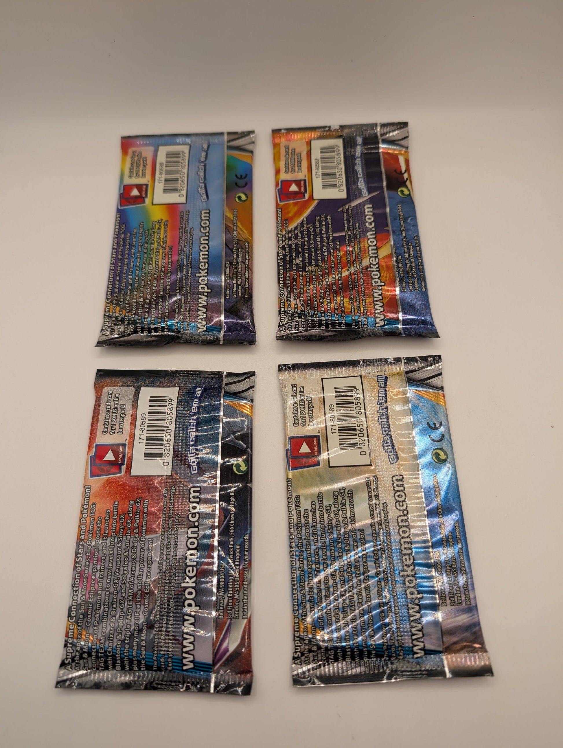 POKEMON TCG COSMIC ECLIPSE 4x Booster Packs (Complete Art Set) Factory Sealed FRENLY BRICKS - Open 7 Days