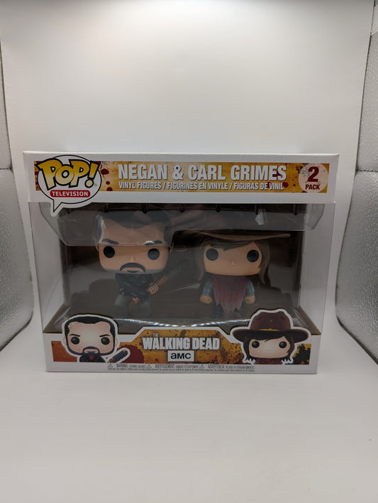 Funko Pop! The Walking Dead: Negan and Carl Grimes 2 Pack FRENLY BRICKS - Open 7 Days