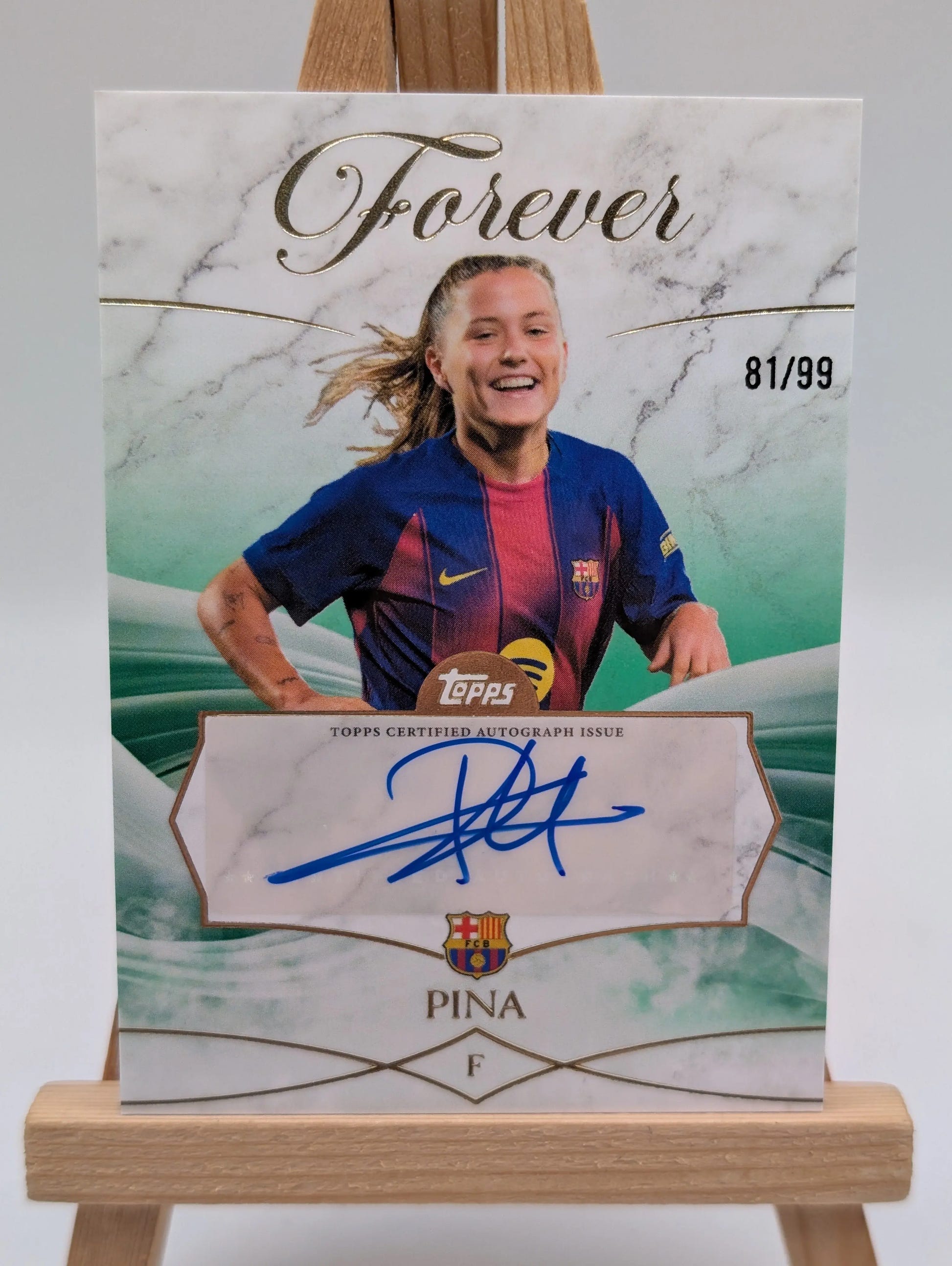 Topps Barcelona Forever Claudia Pina Auto /99 FRENLY BRICKS - Open 7 Days image 2
