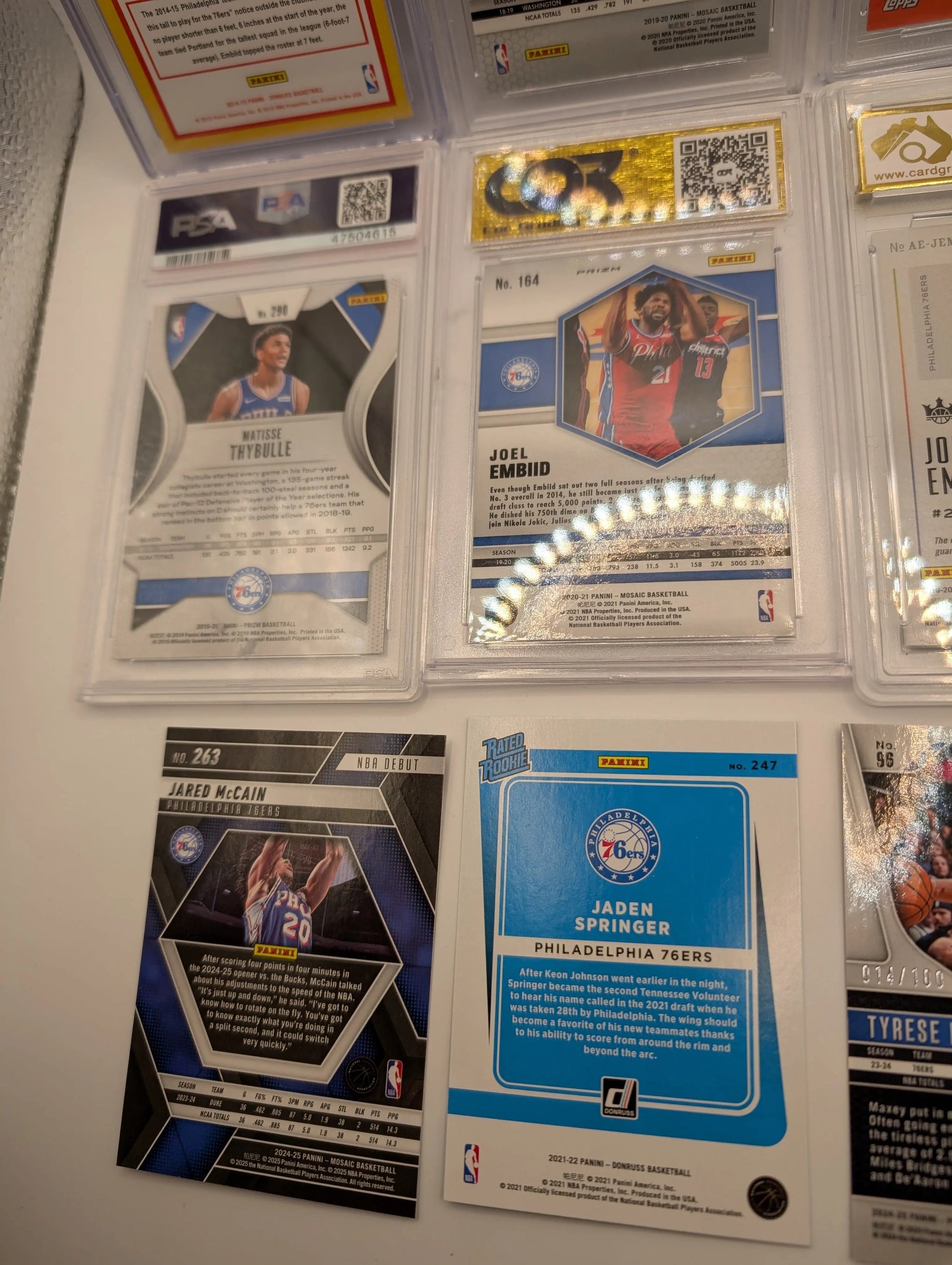 Philadelphia 76ers NBA Basketball Card Lot, Rookies, Patch, Auto, Joel Embiid FRENLY BRICKS - Open 7 Days