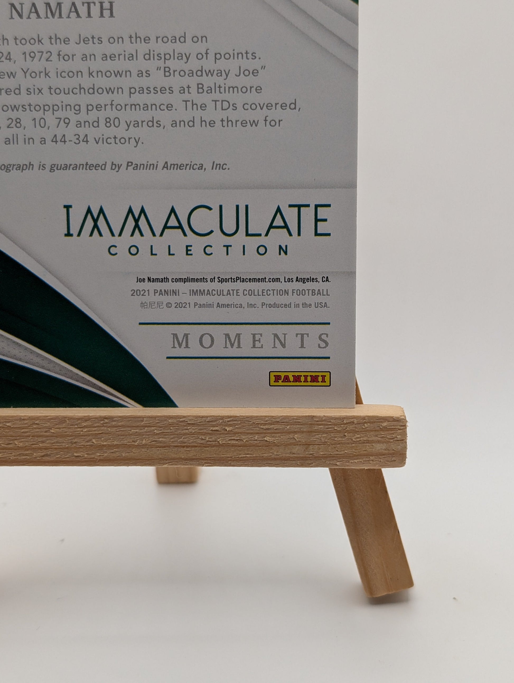 2023 Immaculate Joe Namath “Broadway Joe” Moments Auto #MA-JN - /10 FRENLY BRICKS - Open 7 Days