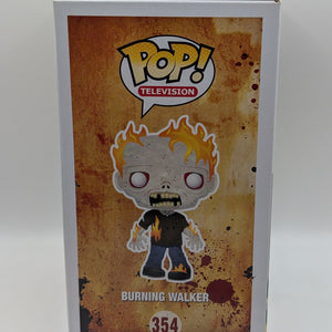 Funko Pop The Walking Dead - Burning Walker #354 Signed COA Greg Nicotero FRENLY BRICKS - Open 7 Days