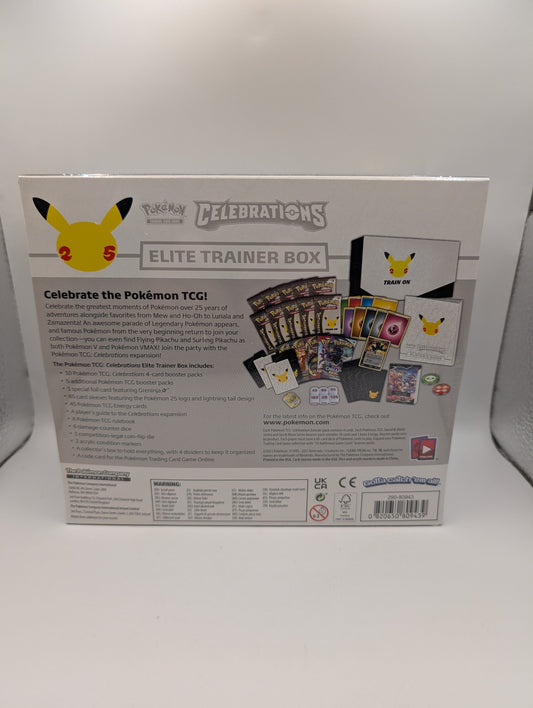 Pokemon TCG - Celebrations Elite Trainer Box ETB - NEW Factory SEALED English FRENLY BRICKS - Open 7 Days