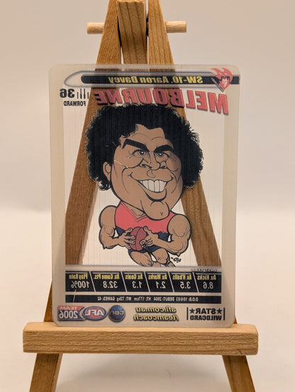 2006 AFL Teamcoach Card Star Wild Card SW-10 Aaron Davey-Melbourne FRENLY BRICKS - Open 7 Days