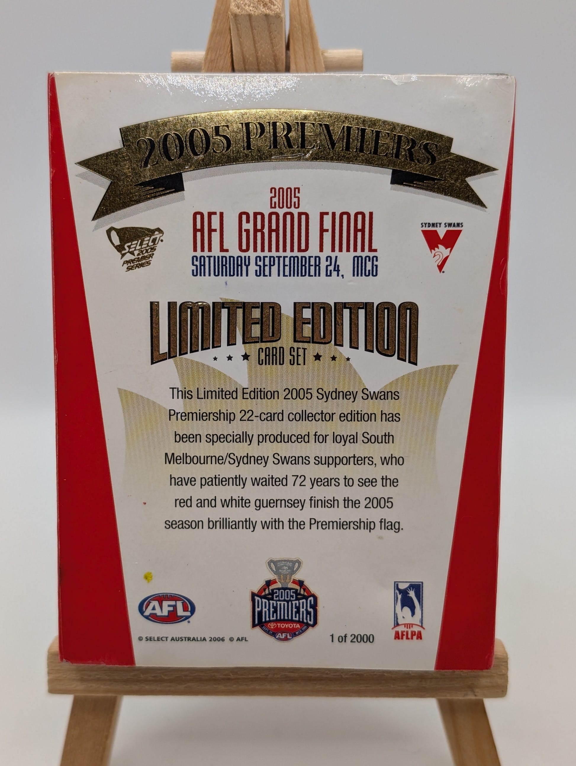 2005 AFL Sydney Swans Premiers Card Set Limited Edition FRENLY BRICKS - Open 7 Days image 3