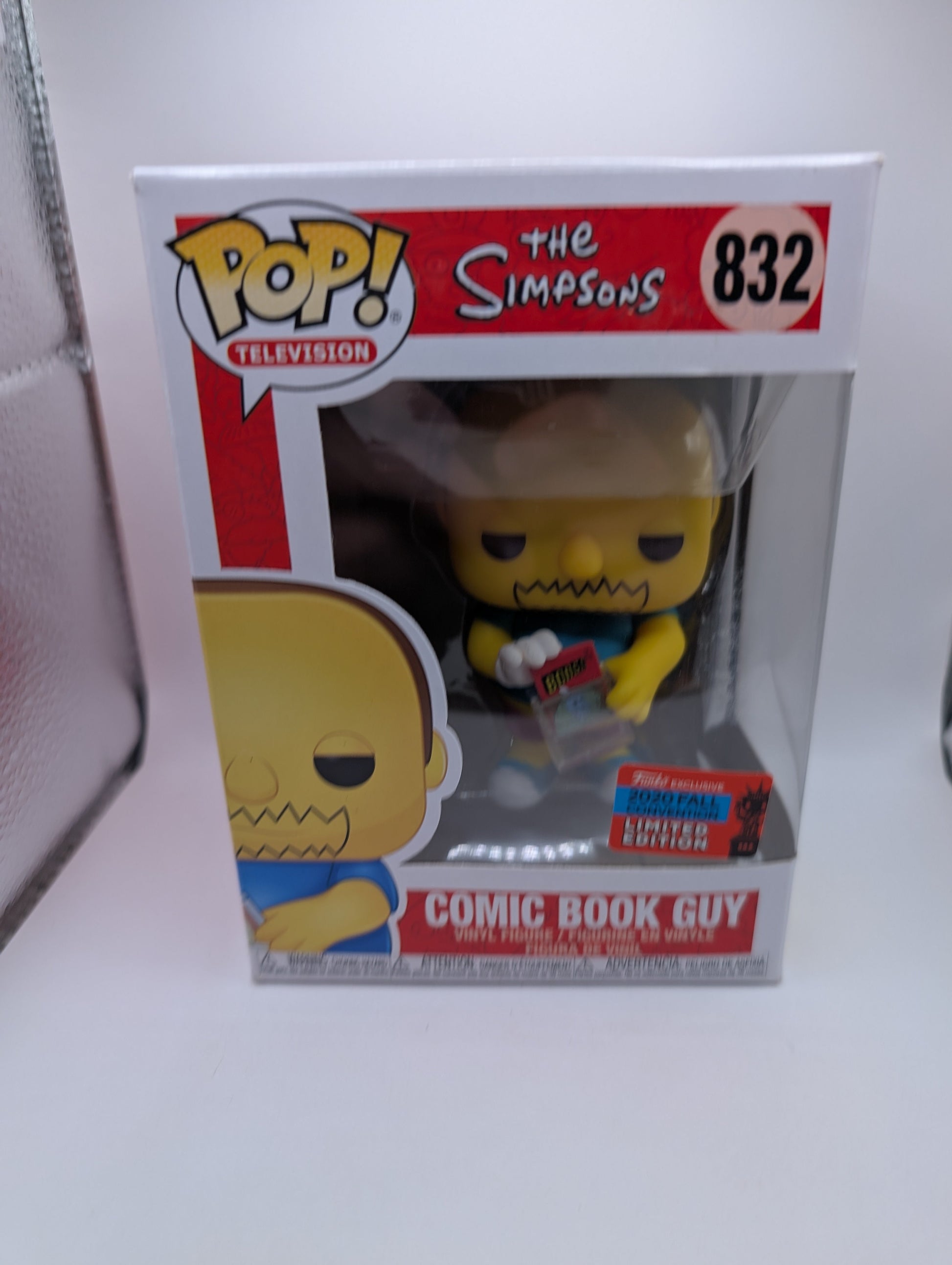 Comic Book Guy Pop 832 - The Simpsons Funko Pop! - 2020 Fall Conv FRENLY BRICKS - Open 7 Days