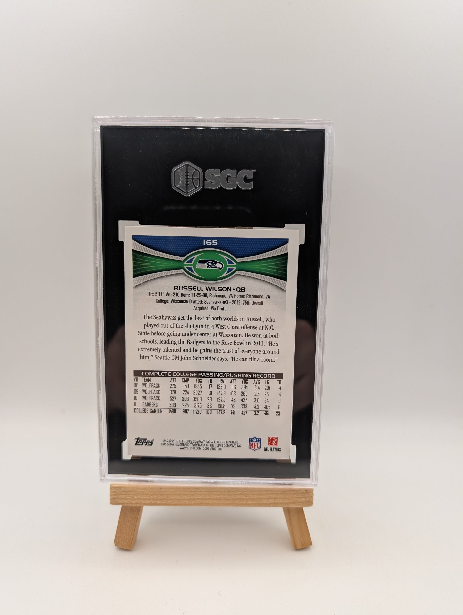 2012 Topps - Russell Wilson #165 Stands in Background (RC) SGC 9.5