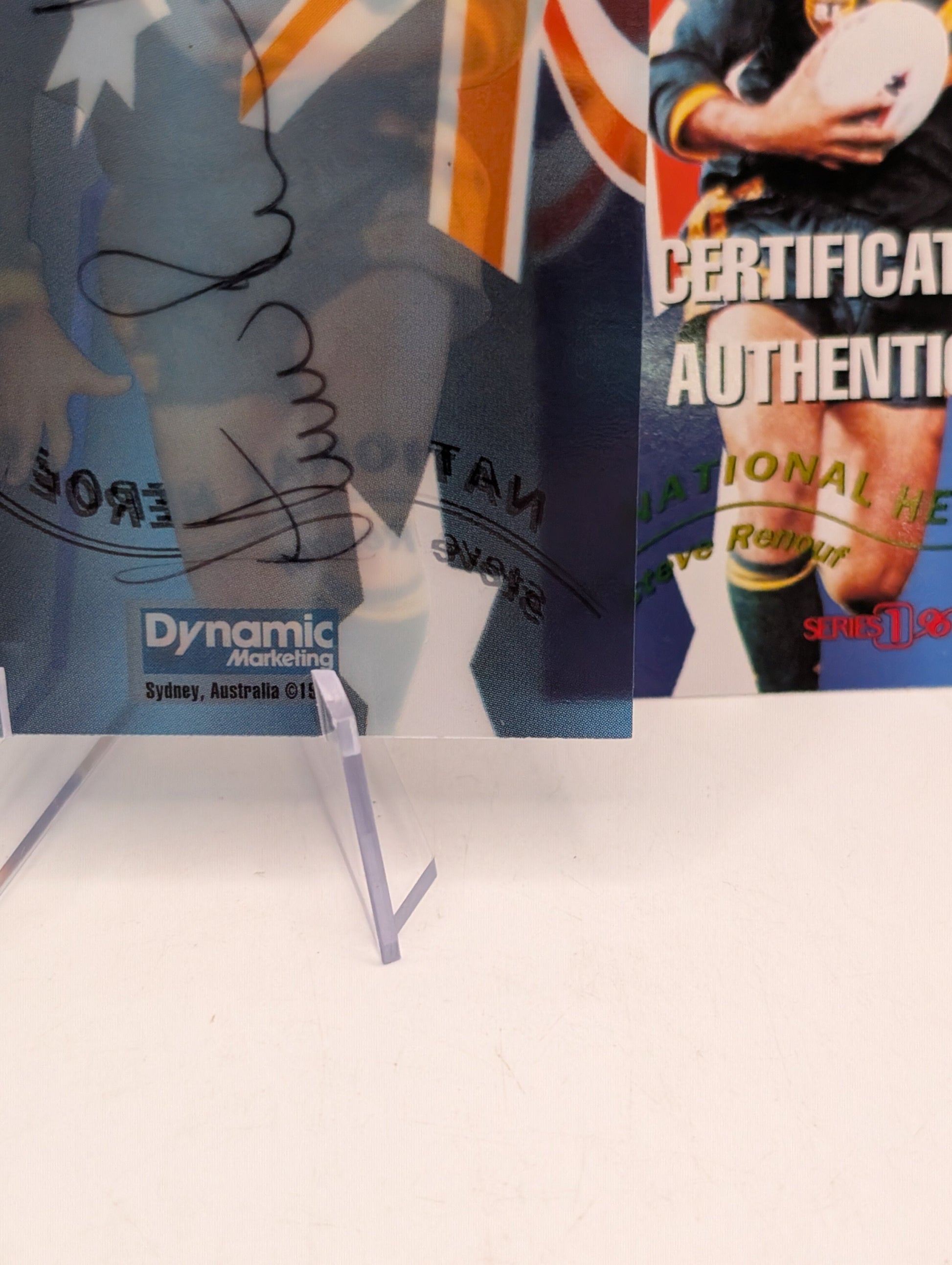 1996 Dynamic Rugby League National Heroes NH5 Steve Renouf Redemption/Auto/Cert FRENLY BRICKS - Open 7 Days