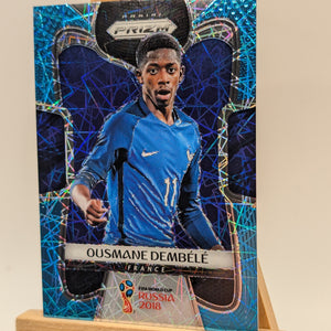 2018 Panini Prizm World Cup #85 Ousmane Dembele Light Blue Lazer #/125 France