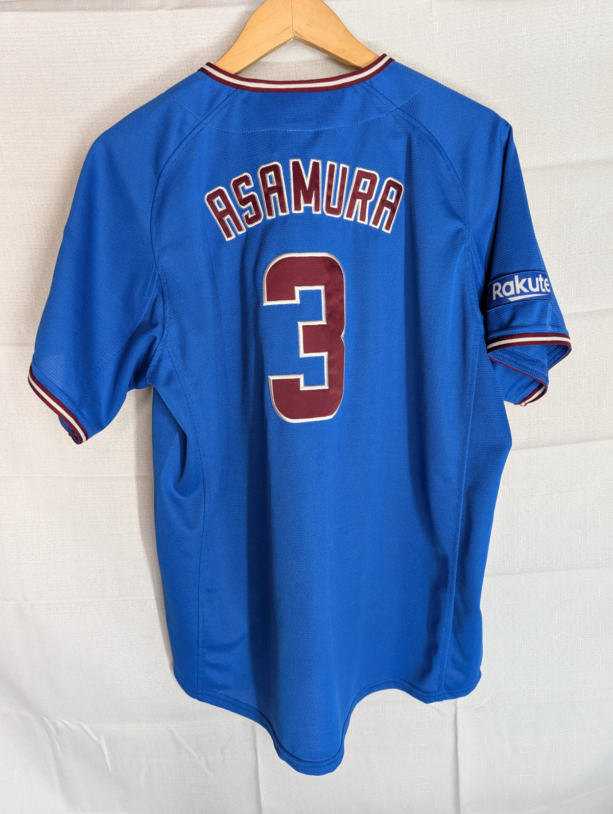 Nippon Baseball Tohoku Rakuten Golden Eagles 2019 Tohoku Blue "Asamura #3" Alternative Large Jersey, photo 12 image 12