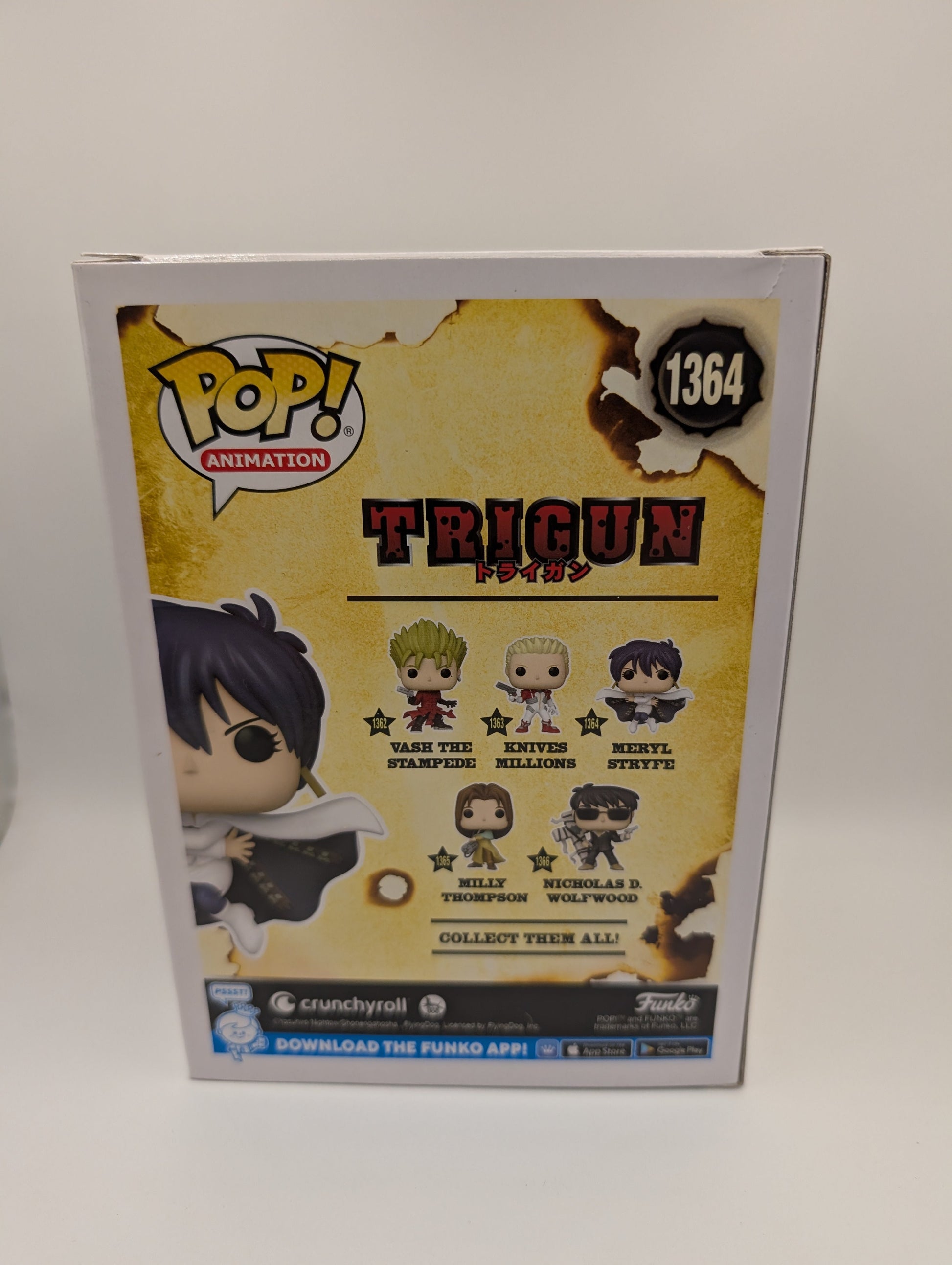 FUNKO POP ! MERYL STRYFE 1364 TRIGUN POP ANIMATION FRENLY BRICKS - Open 7 Days