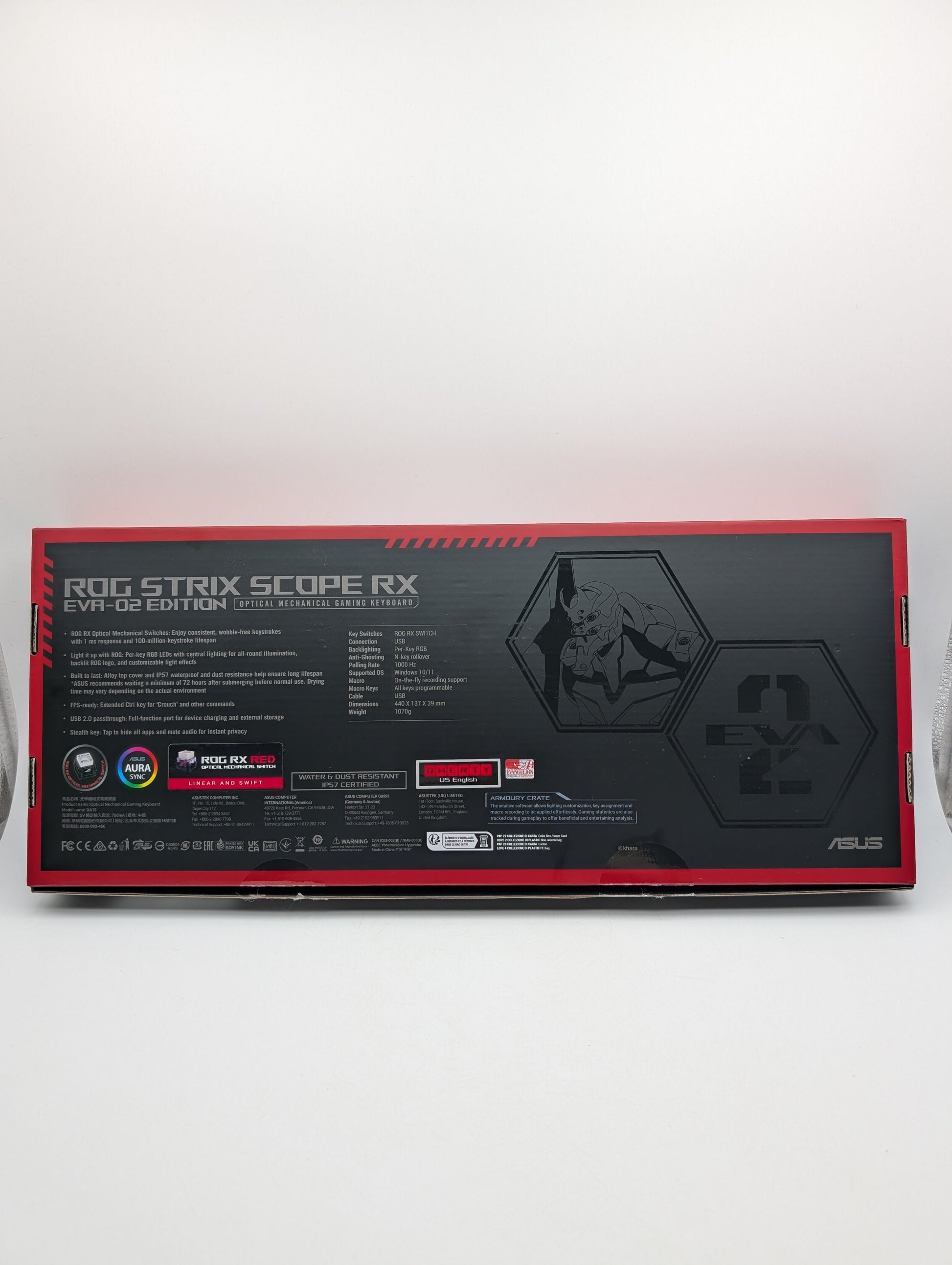 Asus ROG Strix Scope RX EVA -02 ROG Strix Scope RX EVA Edition Gaming Keyboard FRENLY BRICKS - Open 7 Days