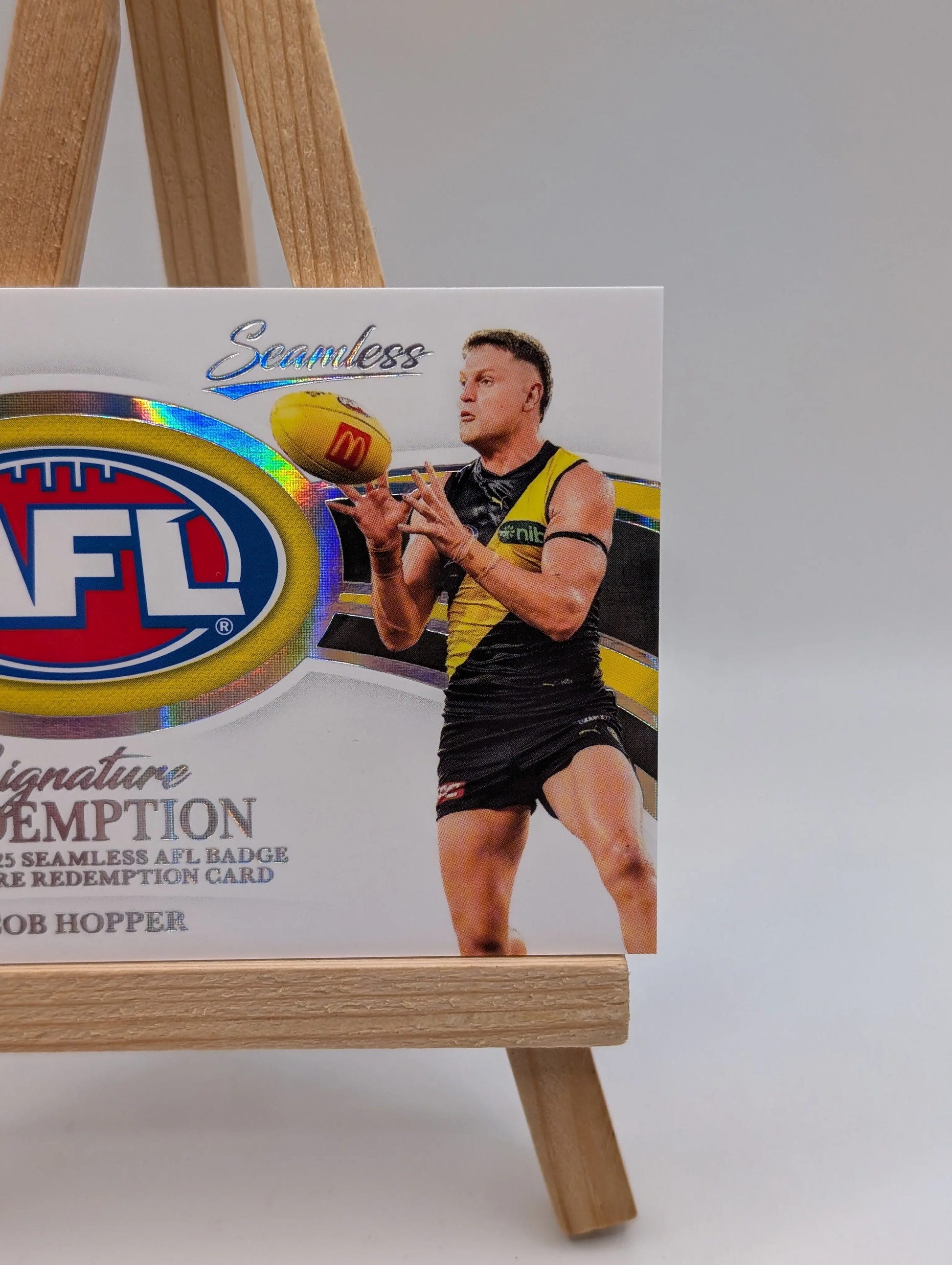 2026 AFL Select Seamless Jacob Hopper AFL Badge Signature Redemption /65 FRENLY BRICKS - Open 7 Days image 3