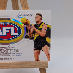 2026 AFL Select Seamless Jacob Hopper AFL Badge Signature Redemption /65 FRENLY BRICKS - Open 7 Days