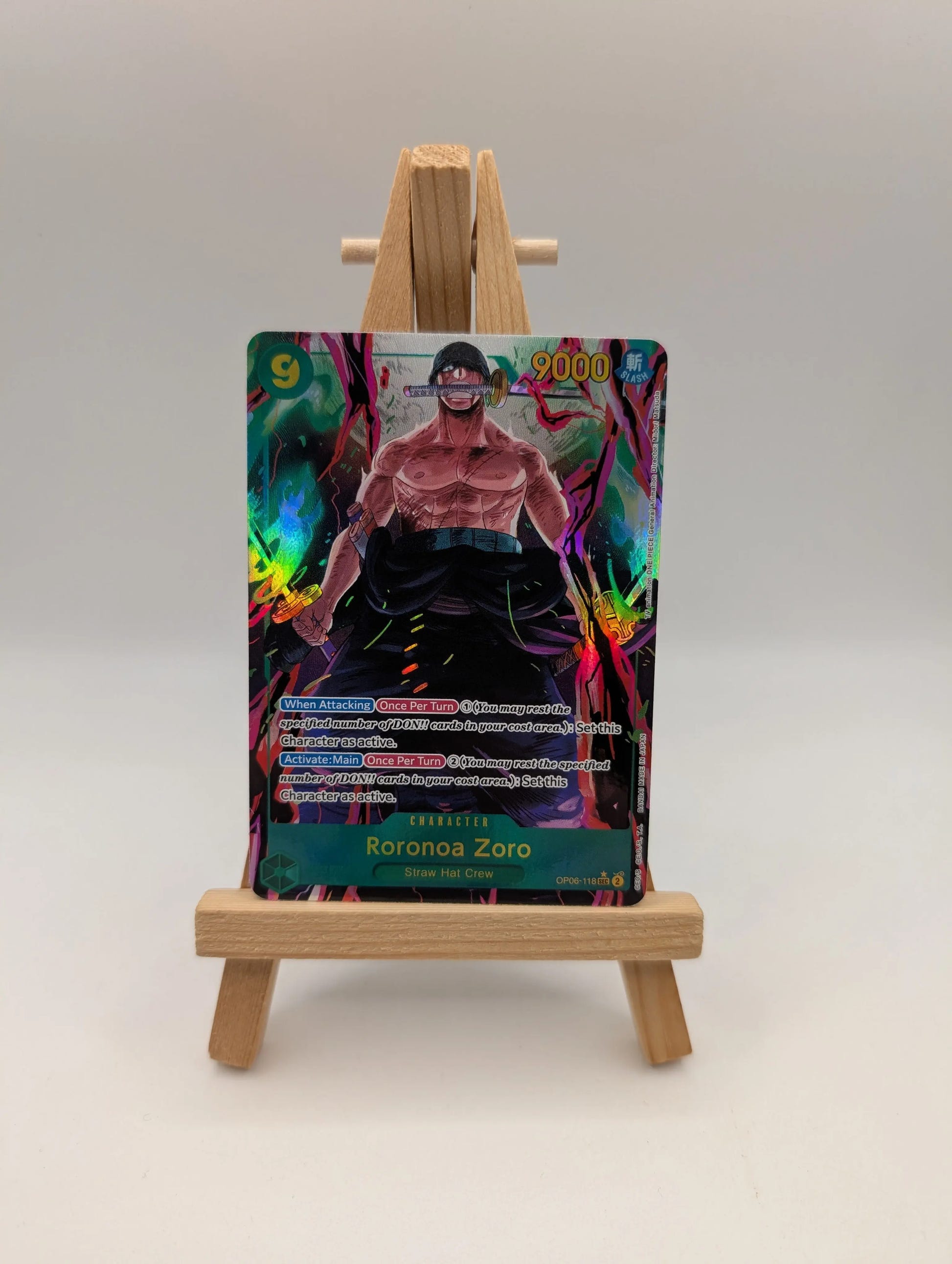 One Piece Wings of the Captain Roronoa Zoro OP06-118 Secret Rare SEC Alt Art FRENLY BRICKS - Open 7 Days image 1