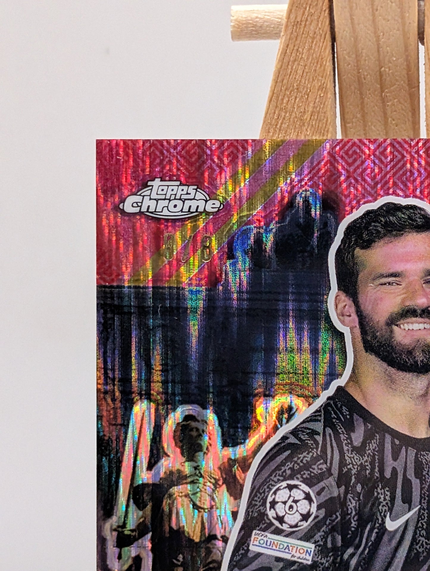 2024-25 Topps Chrome UEFA Final Destination Alisson Becker Hongbao Red 1/8 ≈1/1 FRENLY BRICKS - Open 7 Days