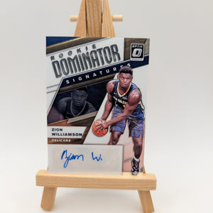 2019-20 Donruss Optic Rookie Auto Zion Williamson Dominators /49