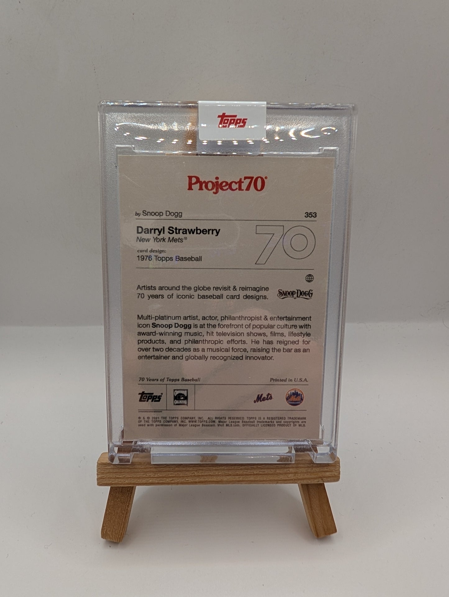Topps PROJECT 70 Card 353 Darryl Strawberry by Snoop Dogg - PR: 2113 FRENLY BRICKS - Open 7 Days