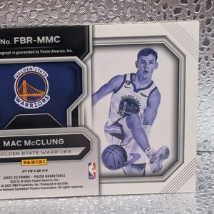 Mac McClung Rookie Auto 2022-23 Panini Prizm Fast Break Autograph Dunk Champion FRENLY BRICKS - Open 7 Days