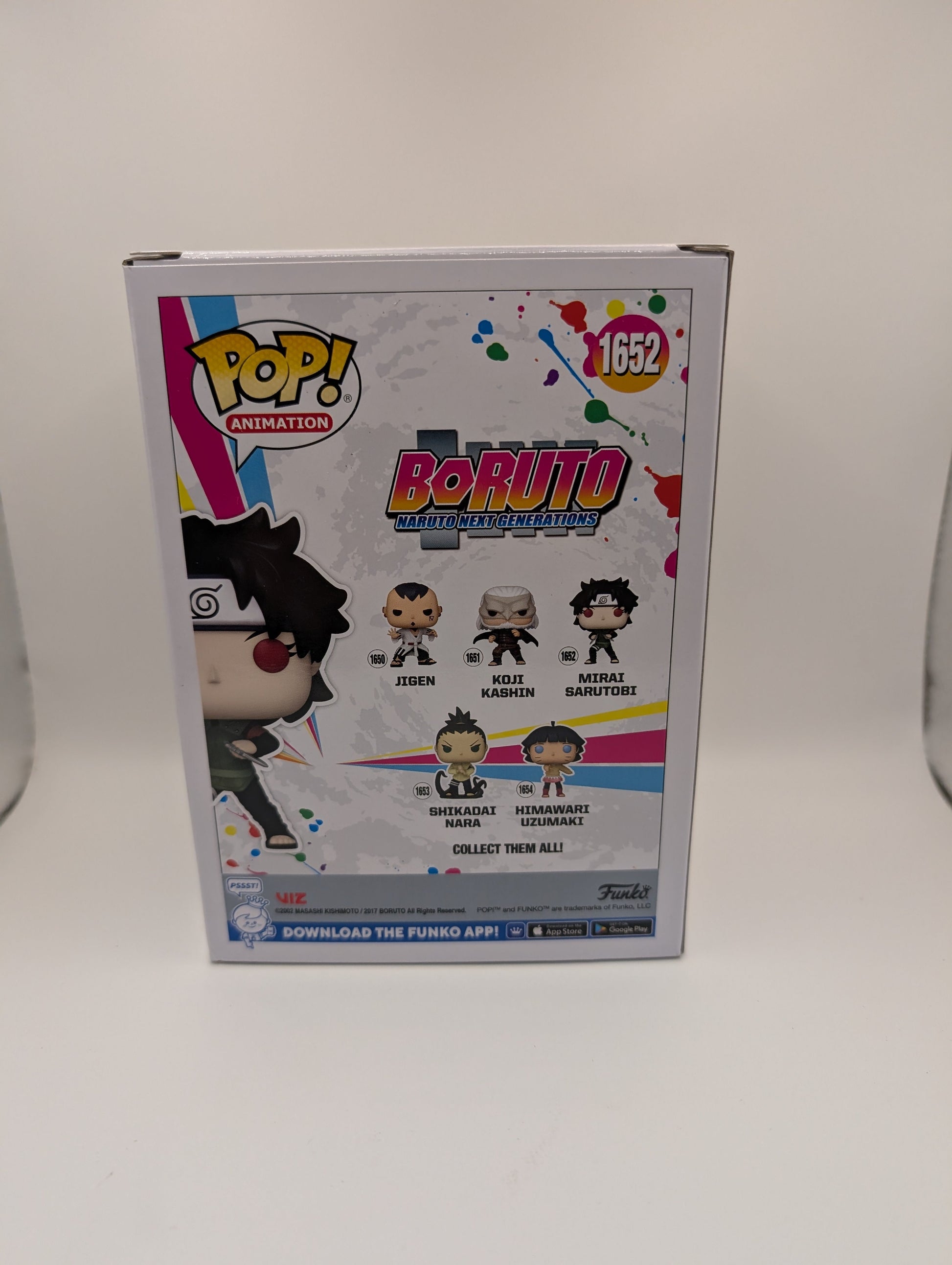 #1652  Mirai Sarutobi : Boruto : Naruto Next Generation : Pop Vinyl : Funko FRENLY BRICKS - Open 7 Days