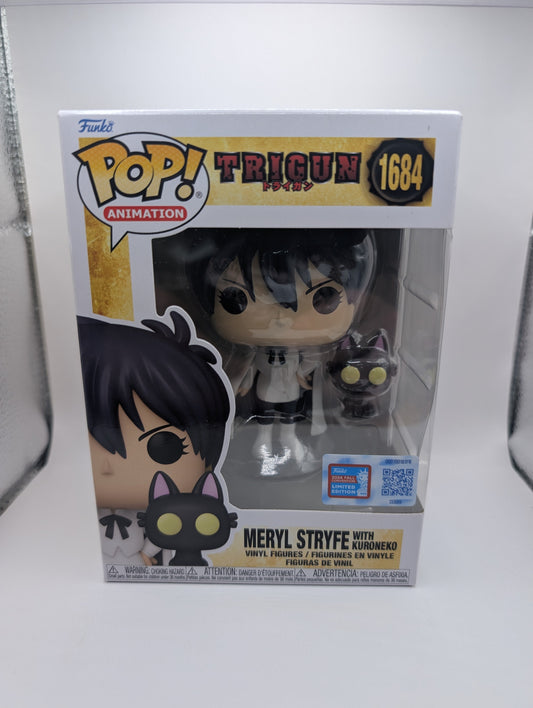 Meryl Stryfe w/ Kuroneko NYCC 2024 Exclusive Funko Pop! Vinyl Trigun #1684 FRENLY BRICKS - Open 7 Days