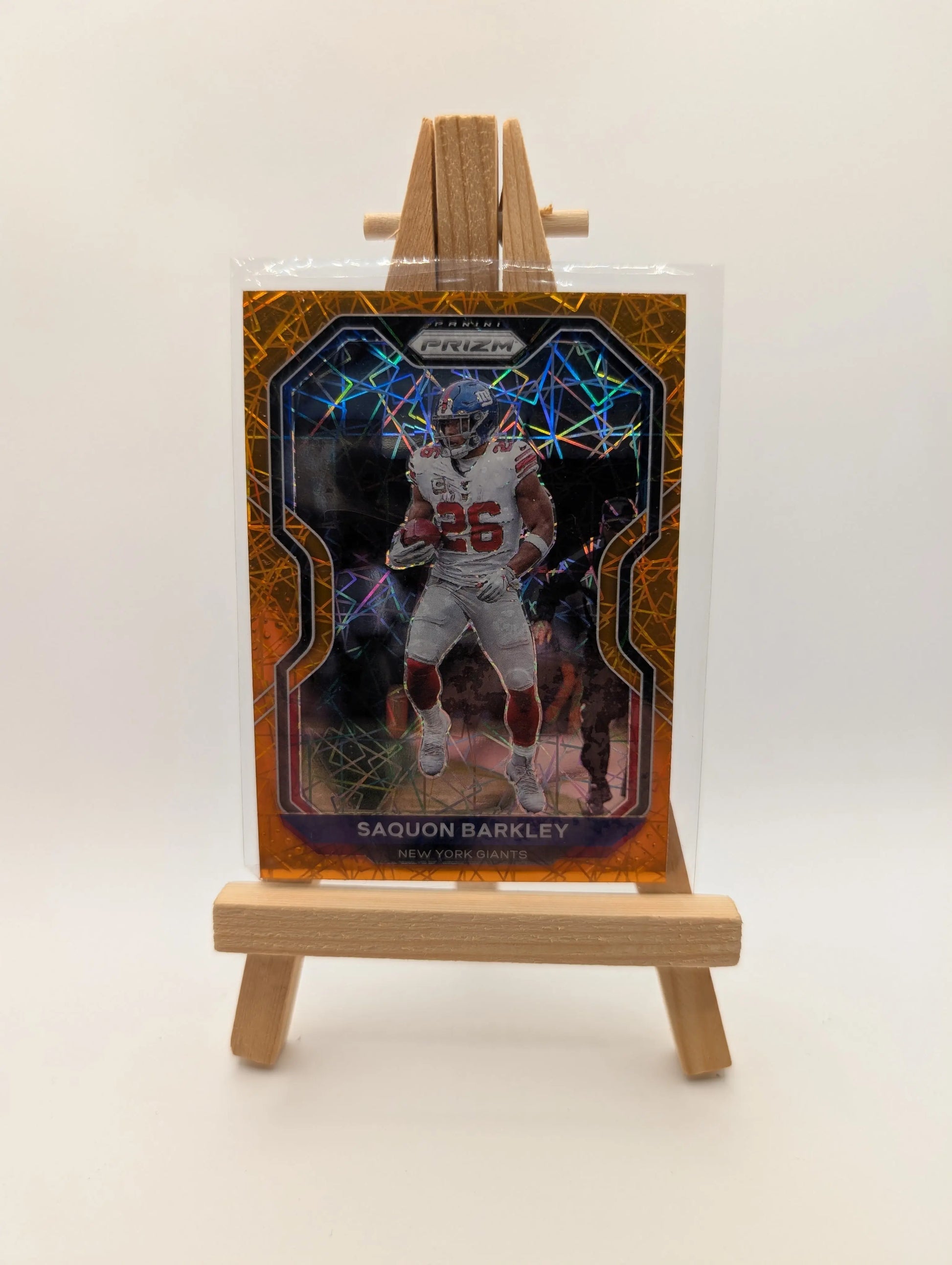 2023 Panini Prizm #225 Saquon Barkley Orange Lazer New York Giants FRENLY BRICKS - Open 7 Days