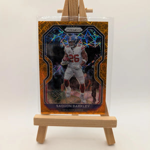 2023 Panini Prizm #225 Saquon Barkley Orange Lazer New York Giants FRENLY BRICKS - Open 7 Days