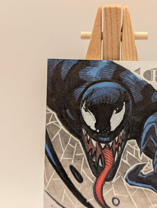 2019 Upper Deck Marvel Premier Sketch Cards Dual Panel Auto Signed 1/1 VENOM FRENLY BRICKS - Open 7 Days