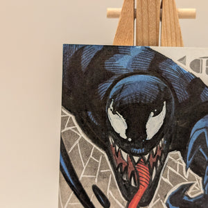 2019 Upper Deck Marvel Premier Sketch Cards Dual Panel Auto Signed 1/1 VENOM FRENLY BRICKS - Open 7 Days