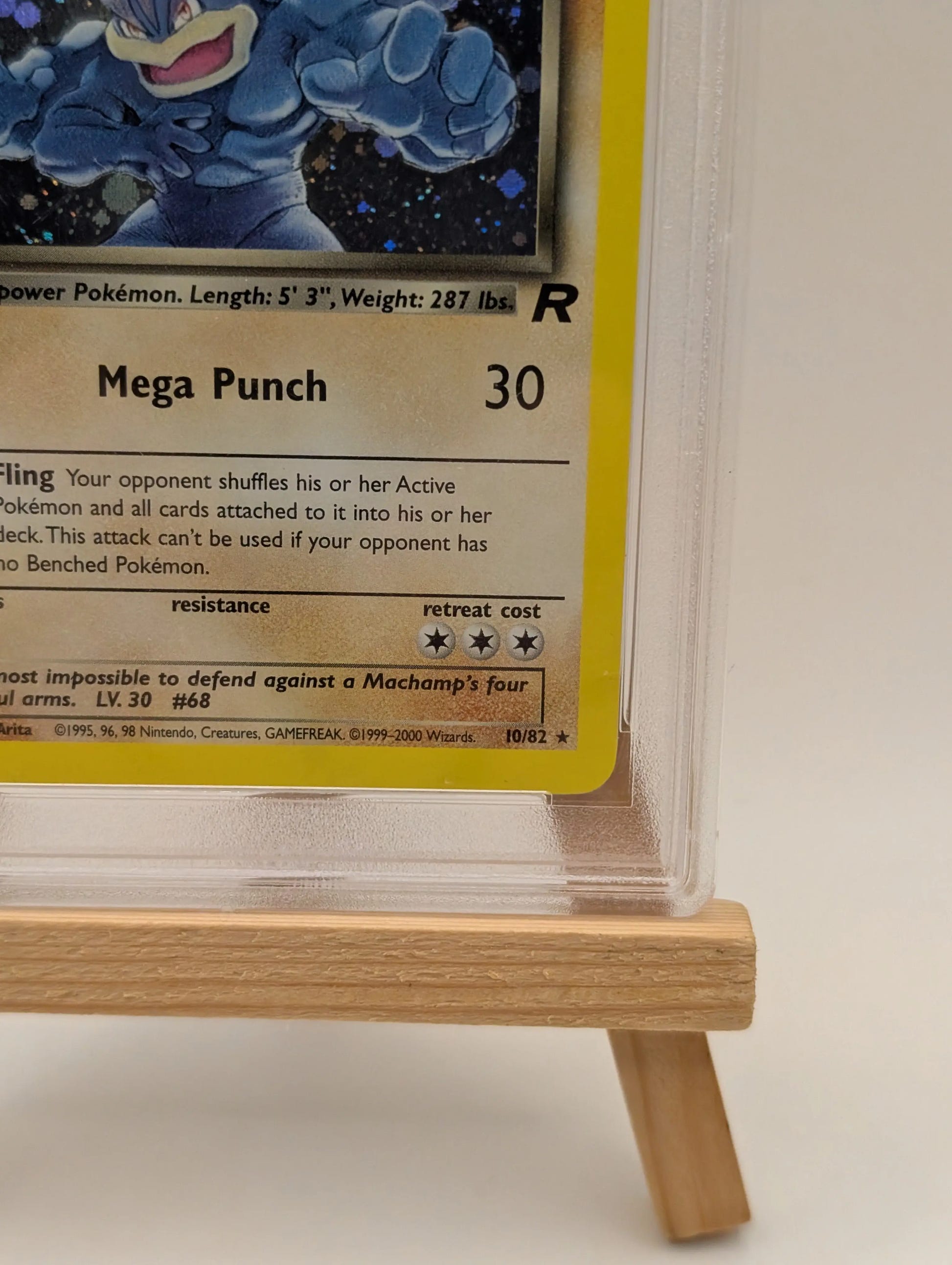 2000 POKEMON TEAM ROCKET Card DARK MACHAMP -HOLO 10/82  1ST EDITION  PSA 8 FRENLY BRICKS - Open 7 Days image 4