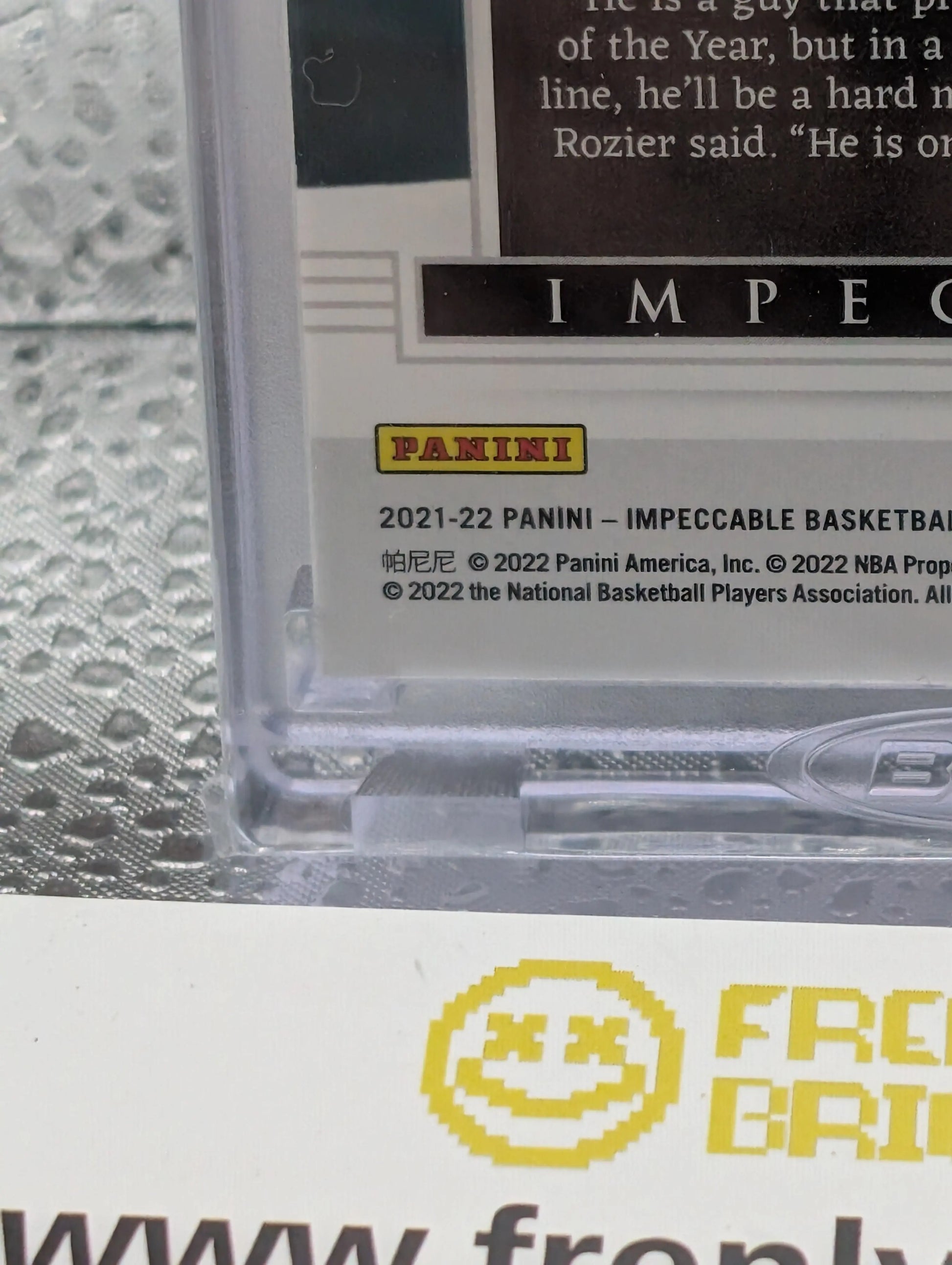 2022-23 Panini Impeccable James Bouknight Sapphire Troy Ounce Fine Silver /8 Rookie FRENLY BRICKS - Open 7 Days