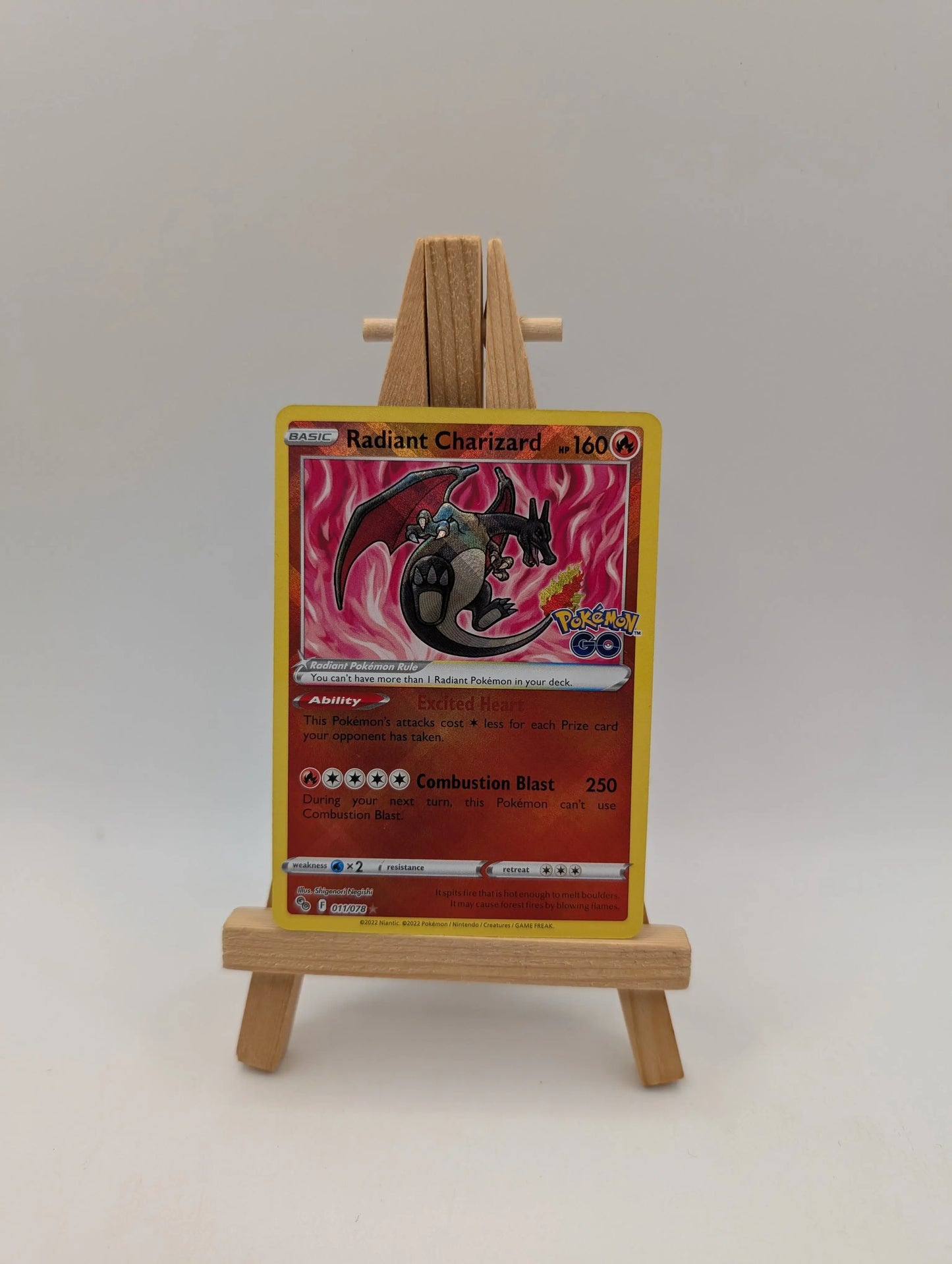 Radiant Charizard 011/078 Radiant Rare Pokemon GO Pokemon FRENLY BRICKS - Open 7 Days