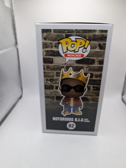 Notorious B.I.G. With Crown Pop Vinyl #82 - 2018 Fall Convention FRENLY BRICKS - Open 7 Days