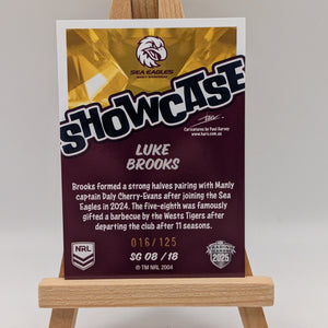 2025 NRL Traders Showcase Caricatures Gold SG08 Luke Brooks Sea Eagles FRENLY BRICKS - Open 7 Days