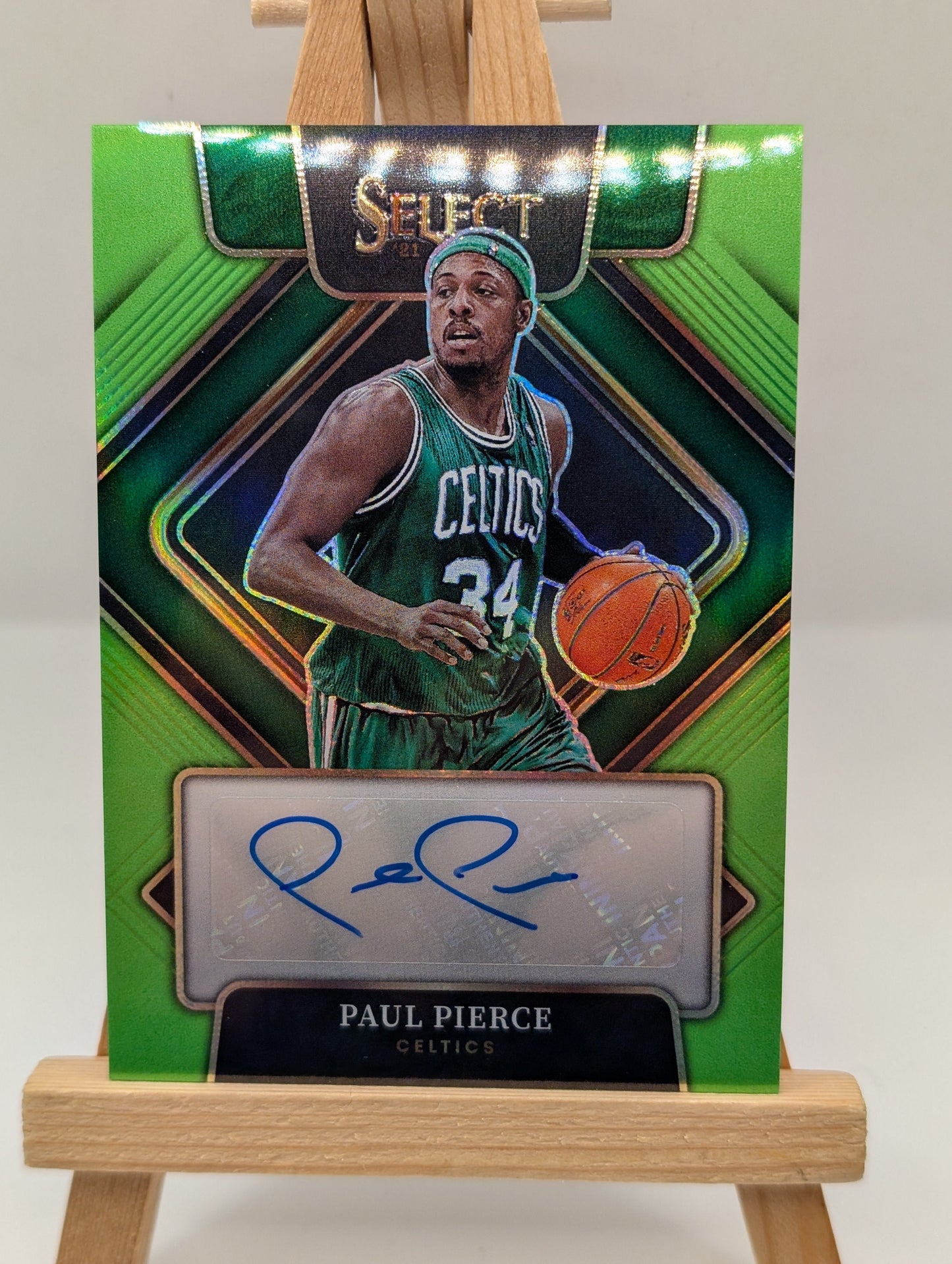 2021 Panini Select Signatures Neon Green Prizm /99 Paul Pierce #SG-PPC Auto HOF FRENLY BRICKS - Open 7 Days