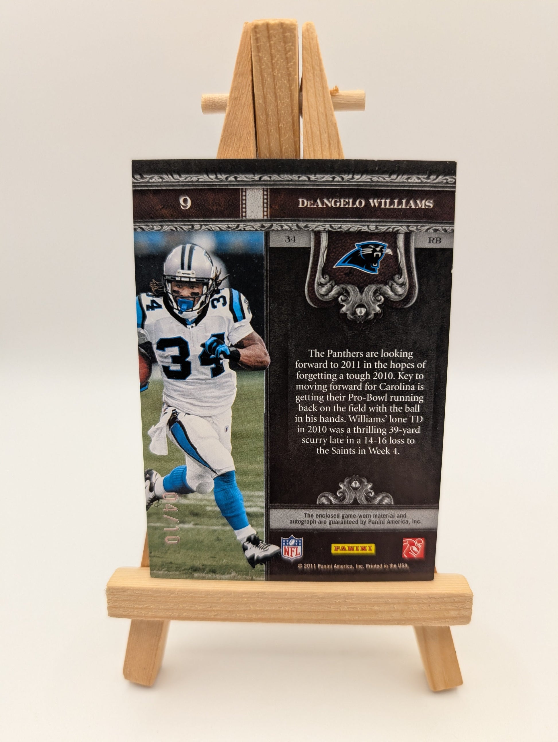 Panini Crown Royale 2010 DeAngelo Williams Auto Glove /10 THE ZONE FRENLY BRICKS - Open 7 Days