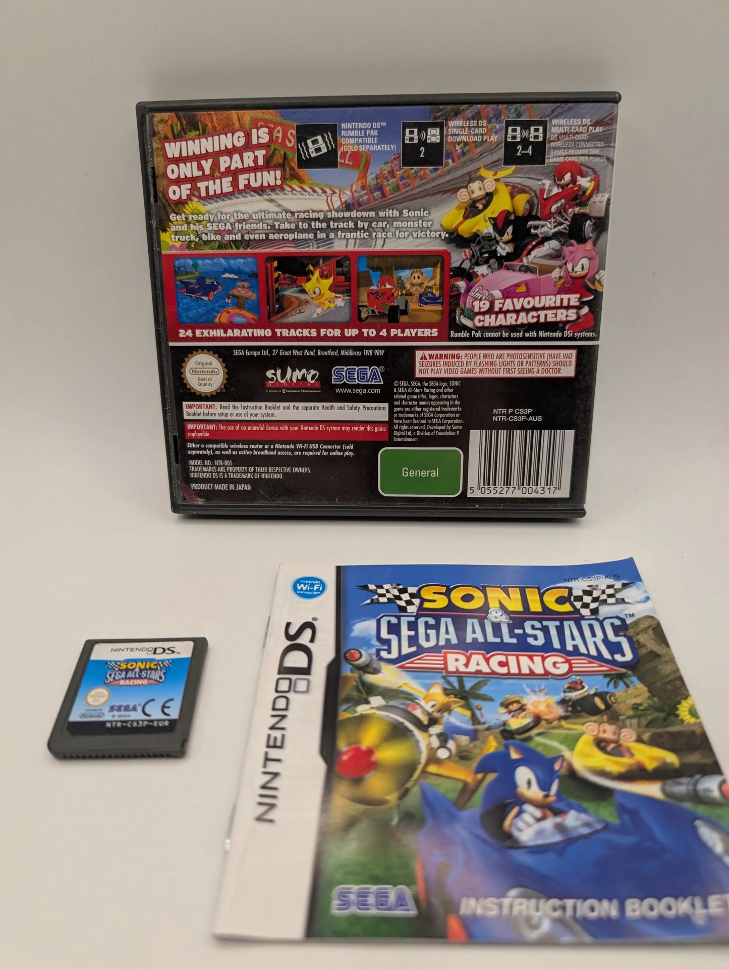 Sonic & Sega All-Stars Racing Nintendo DS  Game Incl Booklet Gc FRENLY BRICKS - Open 7 Days