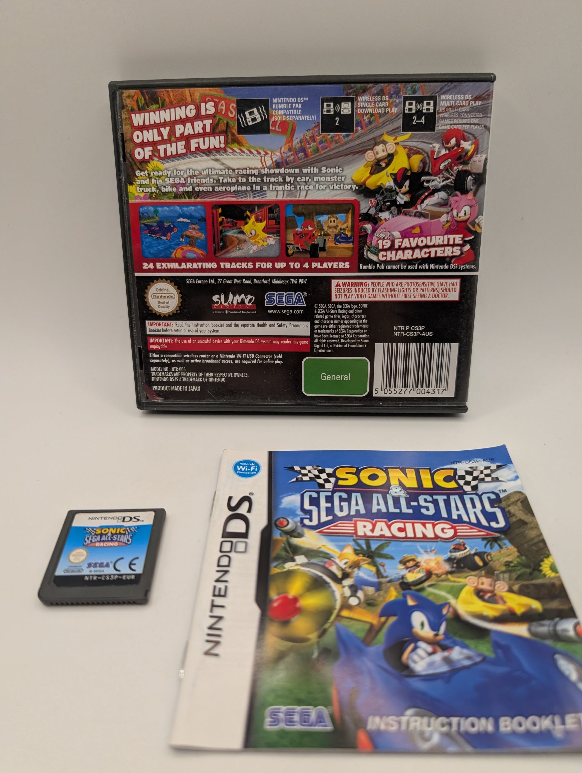 Sonic & Sega All-Stars Racing Nintendo DS  Game Incl Booklet Gc
