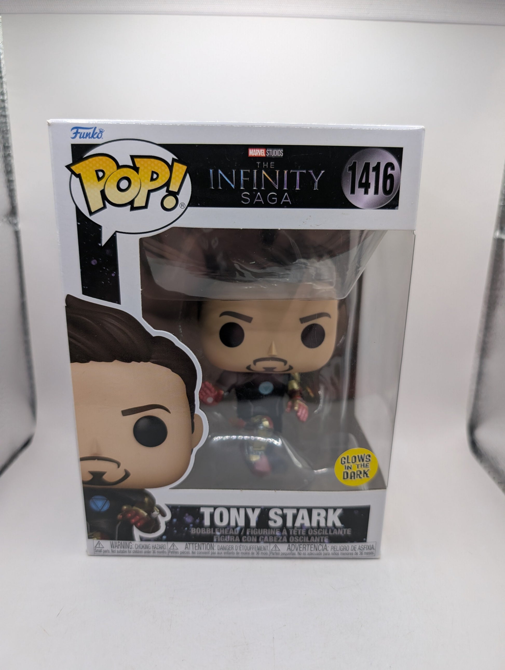 Tony Stark (Glow) 1416 ~ Marvel: Avengers - The Infinity Saga ~ Funko Pop Vinyl FRENLY BRICKS - Open 7 Days