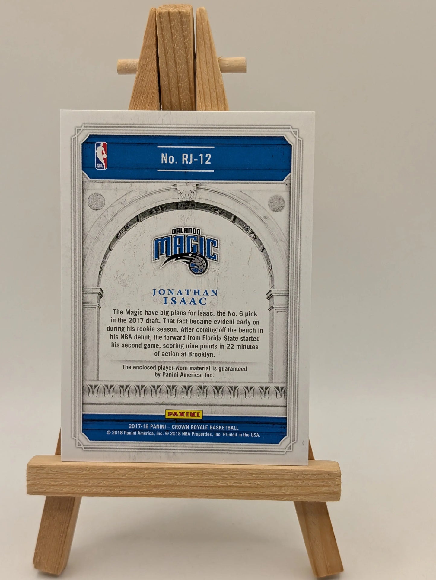 2017-18 Panini Crown Royale Rookie Jerseys Prime /25 Jonathan Isaac #RJ-12 FRENLY BRICKS - Open 7 Days