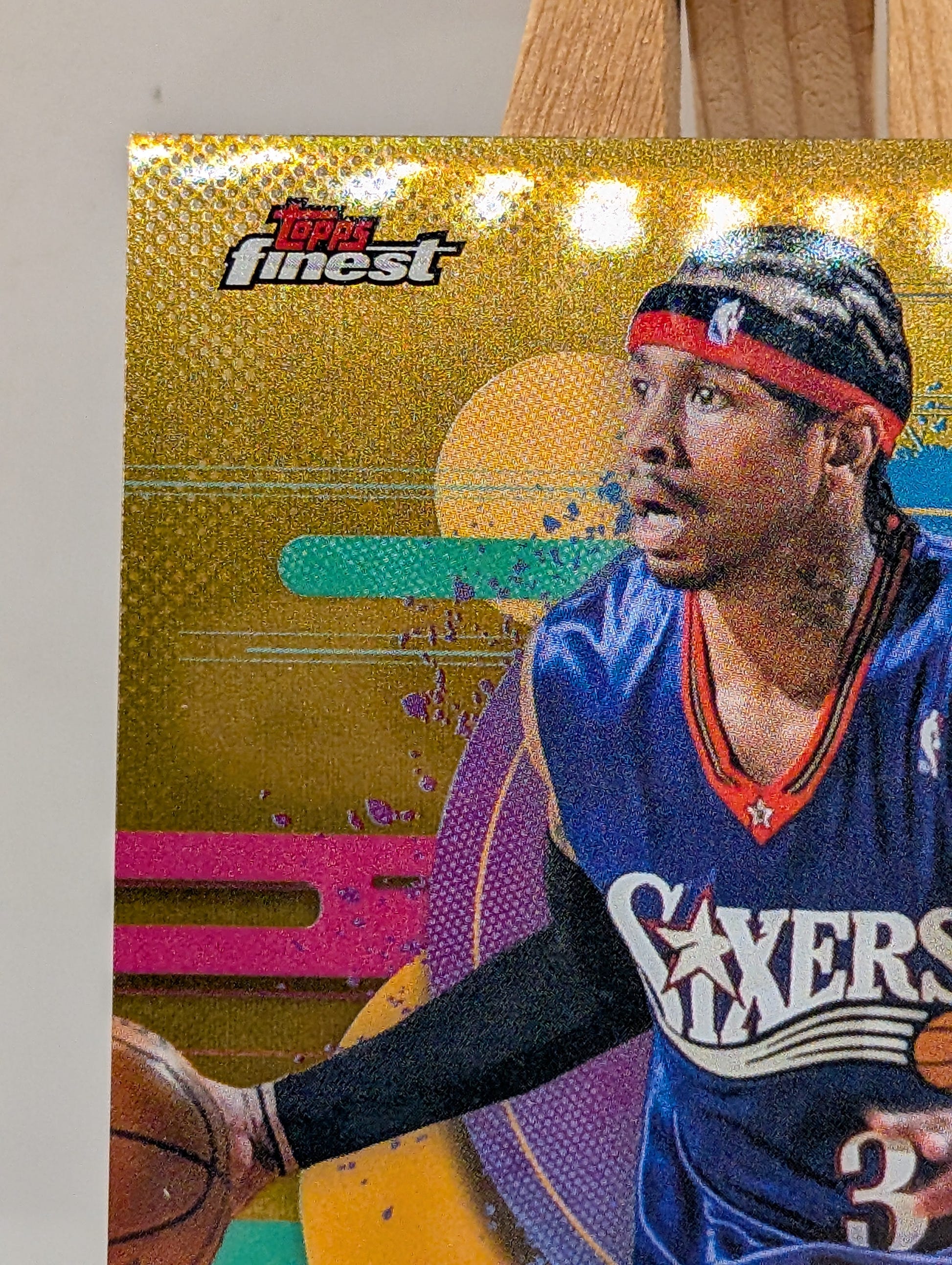 2025-26 Topps Finest Allen Iverson #191 Uncommon Gold Refractor /25 FRENLY BRICKS - Open 7 Days image 5