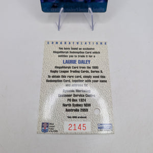 1995 Dynamic Rugby League S2 Megamorph Laurie Daley (Redemption + Megamorph) FRENLY BRICKS - Open 7 Days