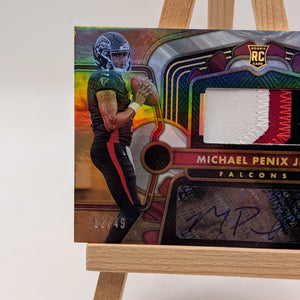 24 Panini Rookie Patch Auto RPA Michael Penix Jr. /49 Panini Gold Standard FRENLY BRICKS - Open 7 Days