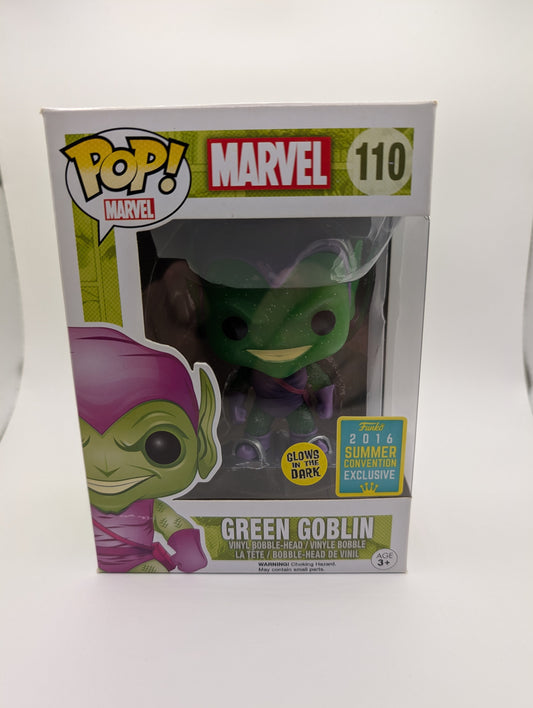 Green Goblin #110 Funko POP! Vinyl, VAULTED, 2016 SDCC Exclusive Glow in Dark FRENLY BRICKS - Open 7 Days