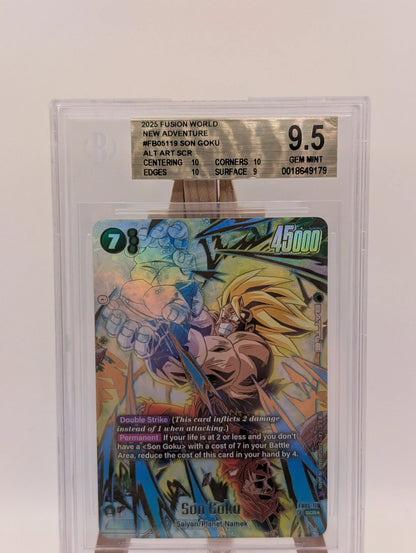 Son Goku FB05-119 SCR Alt Alternate Art DBS Fusion World New Adventure NM BGS 9.5 FRENLY BRICKS - Open 7 Days